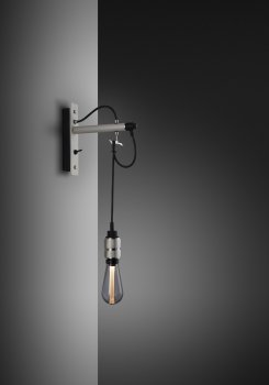 HOOKED wall nude stone & steel with buster bulb smoked ON