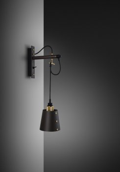 HOOKED wall small graphite shade and brass details