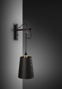 HOOKED wall large graphite shade and brass details