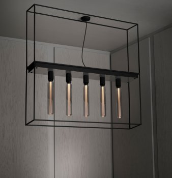 Buster & Punch CAGED Ceiling Light 5.0 Brushed STEEL Extension Cage