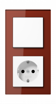 JUNG_AC_GL_red_switch-socket