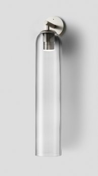Articolo-Lighting-Float-Hover-Wall-Sconce-Clear-Satin-Nickel-Tall-On